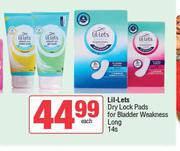 Lil-Lets Dry Lock Pads For Bladder Weakness (Regular)-12s Pack Each