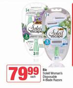 Bic Soleil Woman's Disposable 4 Blade Razors-Each