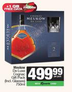 Meukow De Luxe Cognac Gift Pack (Incl.Glasses)-750ml Per Pack