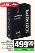Jameson Select Reserve Irish Whisky Gift Pack (Incl.Glasses)-750ml Each