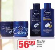 Nivea Men Creams Or Lotions-400ml Each