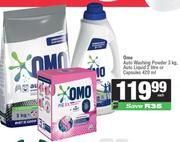 Omo Auto Washing Powder 3Kg, Auto Liquid 2L Or Capsules 420ml-Each