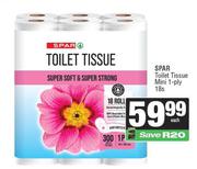 Spar Toilet Tissue Mini 1 Ply-18s Each