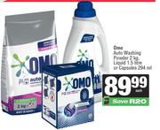 Omo Auto Washing Powder 2Kg, Liquid 1.5L Or Capsules 294ml-Each