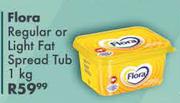 Flora Regular Or Light Fat Spread Tub-1Kg