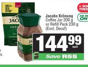 Jacobs Kronung Coffee Jar 200g Or Refill Pack 230g-Each
