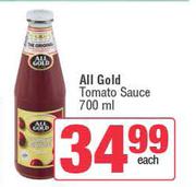 All Gold Tomato Sauce-700ml Each