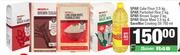 Spar Cake Flour 2.5Kg,Parboiled Rice 2Kg,Brown Sugar 2Kg,Maize Meal 2.5Kg & SaveMor Cooking Oil 750m
