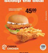 Chikka Fillet Burger Drumstick & Chips
