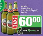 Amstel Lager Quartz-For 3 x 660ml