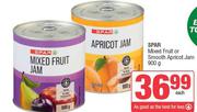 Spar Mixed Fruit Or Smooth Apricot Jam-900g Each