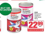 Spar Pilchards In Tomato Or Chilli Sauce-400g Each