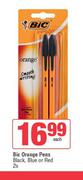 Bic Orange Pens (Black, Blue Or Red)-2s Pack Each
