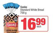 Sasko Standard White Bread-700g Each