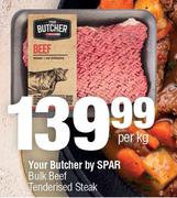 Your Butcher By Spar Bulk Beef Tenderised Steak-Per Kg