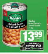 Rhodes Baked Beans In Tomato Sauce-410g Each