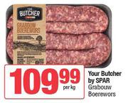 Your Butcher By Spar Grabouw Boerewors-Per Kg