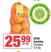 Spar Freshline Oranges-2.5Kg Per Bag