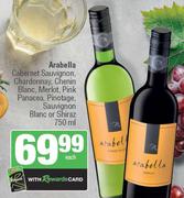 Arabella Cabernet Sauvignon, Chardonnay, Chenin Blanc, Merlot, Pink Panacea, Pinotage - 750ml