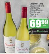 Leopard's Leap Sauvignon Blanc, Chardonnay, Chenin Blanc Or Chardonnay Pinot Noir-750ml Each