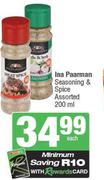 Ina Paarman Seasoning & Spice Assorted-200ml Each