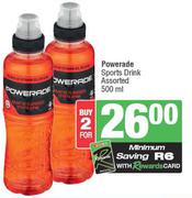 Powerade Sports Drink Assorted-For 2 x 500ml