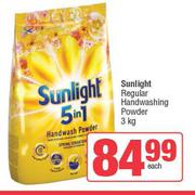 Sunlight Regular Hand Washing Powder-3Kg Each