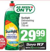 Sunlight Dishwashing Liquid-750ml Each