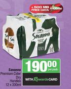 Savanna Premium Cider Dry Handies-12 x 330ml Per Pack