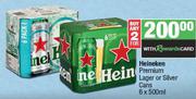 Heineken Premium Lager Or Silver Cans-For Any 2 x 6 x 500ml