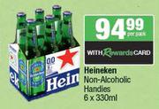 Heineken Non Alcoholic Handies-6 x 330ml Per Pack