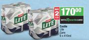 Castle Lite Cans-For 2 x 6 x 410ml