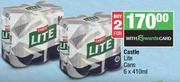 Castle Lite Cans-For 2 x 6 x 410ml