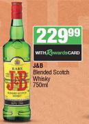 J&B Blended Scotch Whisky-750ml