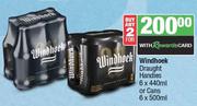 Windhoek Draught Handies 6 x 440ml Or Cans 6 x 500ml-For Any 2