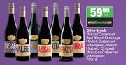 Olive Brook Shiraz/Cabernet Red Blend,Pinotage,Merlot,Cabernet Sauvignon/Merlot-750ml Each