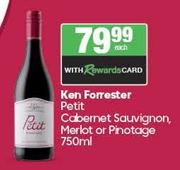 Ken Forrester Petit Cabernet Sauvignon,Merlot Or Pinotage-750ml
