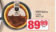 Spar Bakery Large Milk Tart-Each
