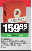 Du Toitskloof Cabernet Shiraz,Chenin Blanc,Pinotage Rose,Sauvignon Blanc Or Merlot Ruby-3L
