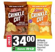 Willards Crinkle Cut Potato Chips Assorted-For 2 x 120g
