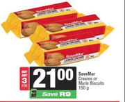 SaveMor Creams Or Marie Biscuits-For 3 x 150g