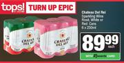 Chateau Del Rei Sparkling Wine Rose, White Or Red Cans-6 x 250ml