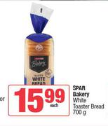 Spar Bakery White Toaster Bread-700g