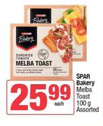 Spar Bakery Melba Toast Assorted-100g Each