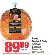 Spar Tender & Tasty Smoked Boneless Gammon (Uncooked)-Per Kg
