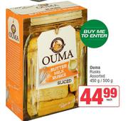 Ouma Rusks Assorted-450g/500g-Each