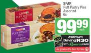 Spar Puff Pastry Pies Assorted-6's Pack Each