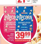 Spar Microwave Popcorn Value Pack-3 x 100g Per Pack