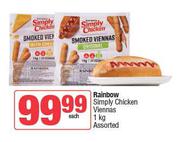 Rainbow Simply Chicken Viennas Assorted-1Kg Each