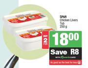 Spar Chicken Livers Tub-For 2 x 250g